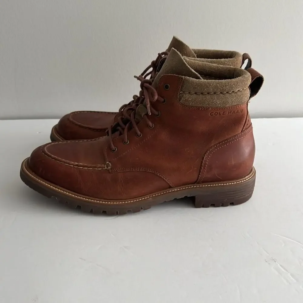 Cole Haan Grantland Lace Up Dress Waterproof Winter Boots Outdoor Ankle